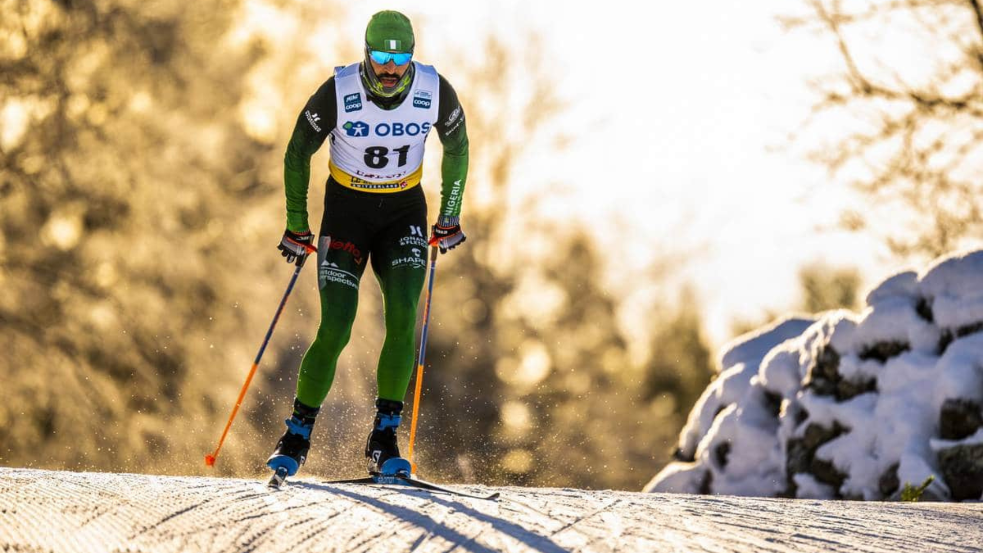 Samuel Ikpefan represents Nigeria in cross-country skiing, training in Europe to bridge the winter sports gap.