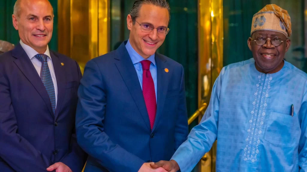 Shell CEO Wael Sawan meets President Tinubu to discuss a $20 billion Nigerian offshore investment.