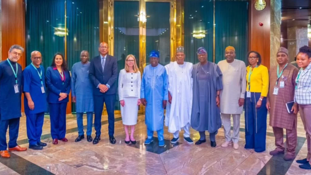 World Bank logo alongside the Nigerian flag, symbolizing a partnership for national economic reform.