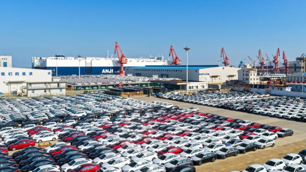 Industrial robots in a Chinese BYD plant achieve 100% automated welding with AI-enabled precision.