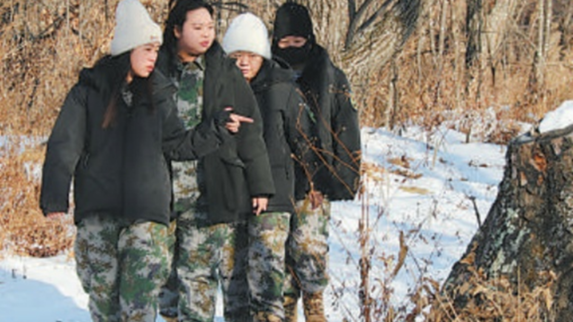 Female rangers patrol snowy Northeast China Tiger and Leopard National Park to protect rare wildlife.