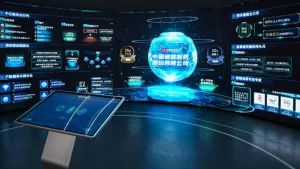 An infographic showcasing China's homegrown database industry powering massive global real-time systems and digital transformation.