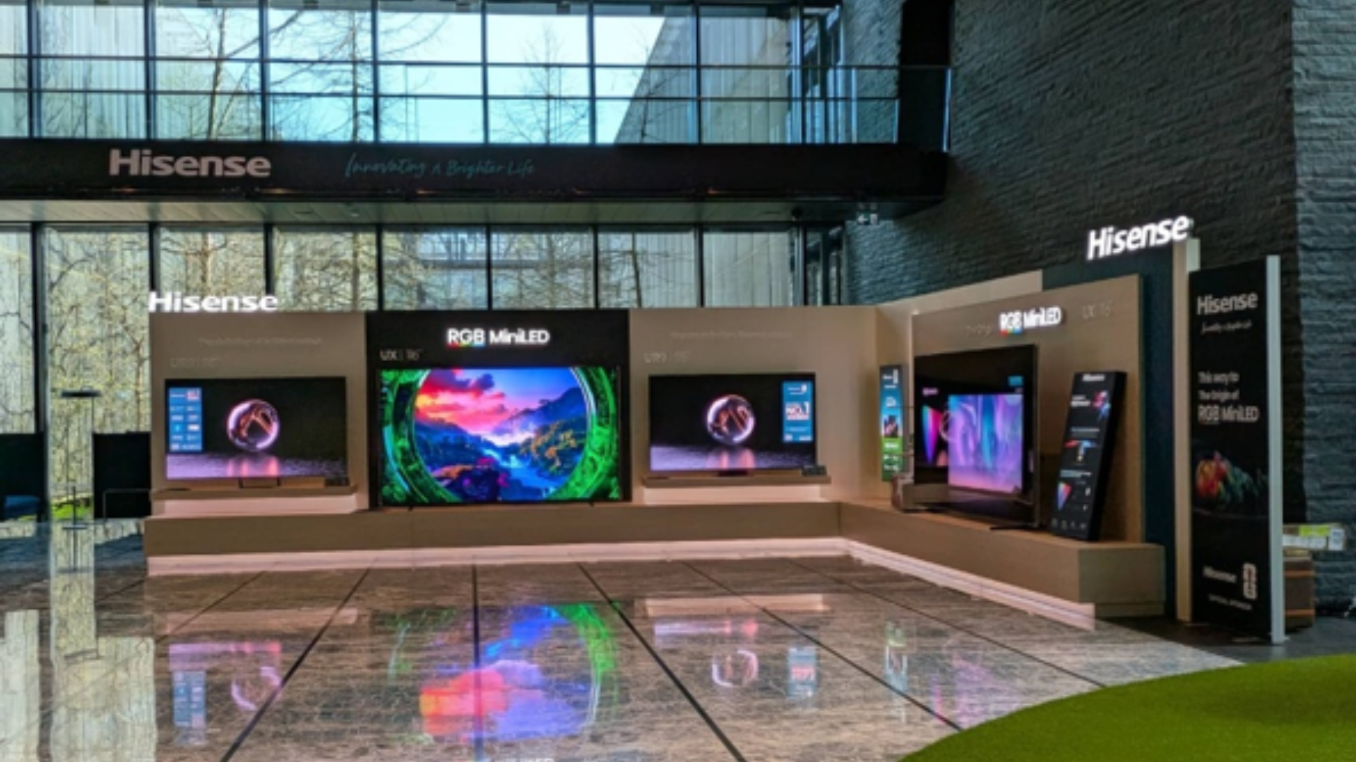 Hisense AI display technology showcased for 2026 FIFA World Cup officiating and fan engagement innovations.