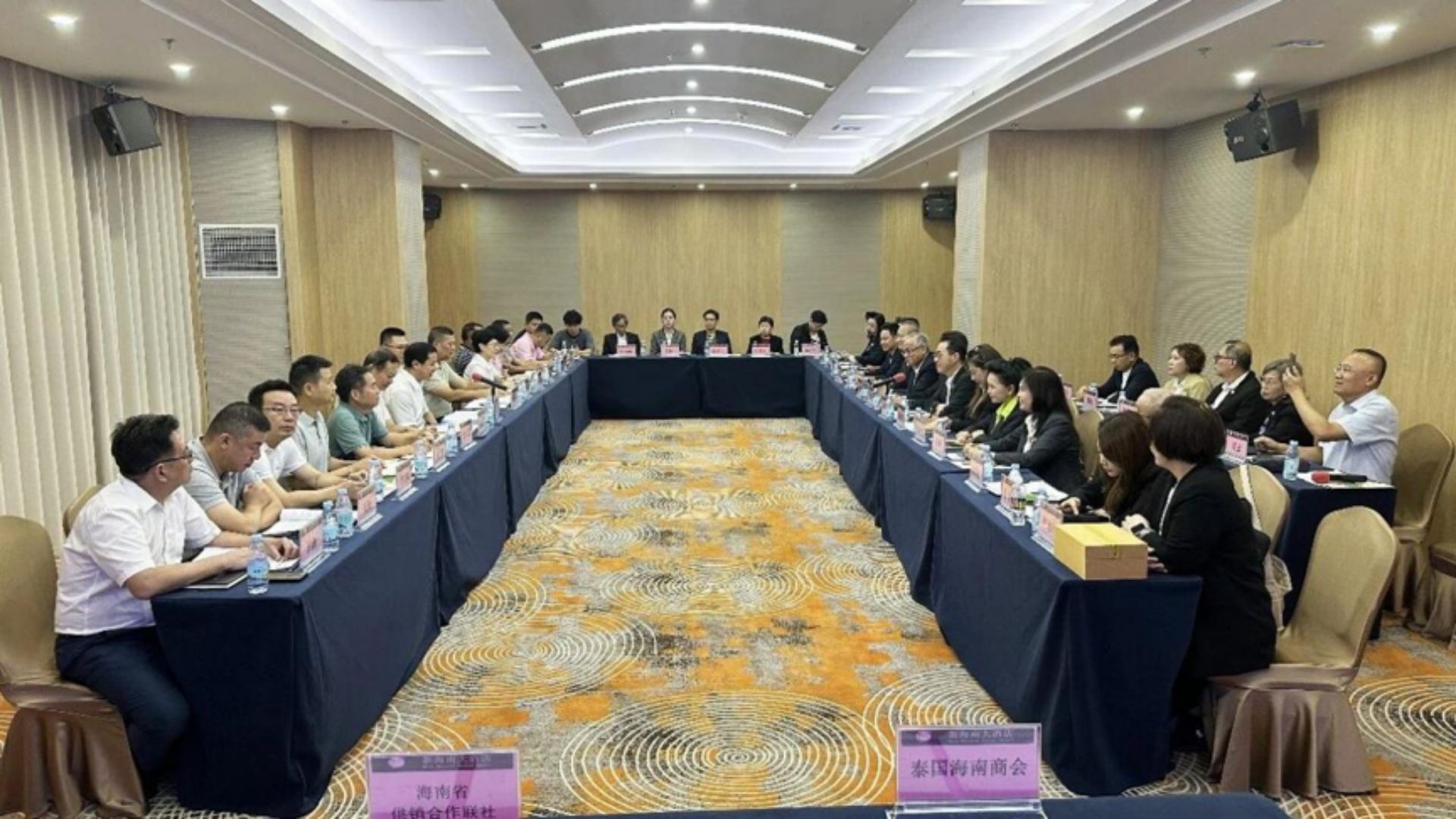 泰国海南商会与海南省供销合作联社座谈会现场。