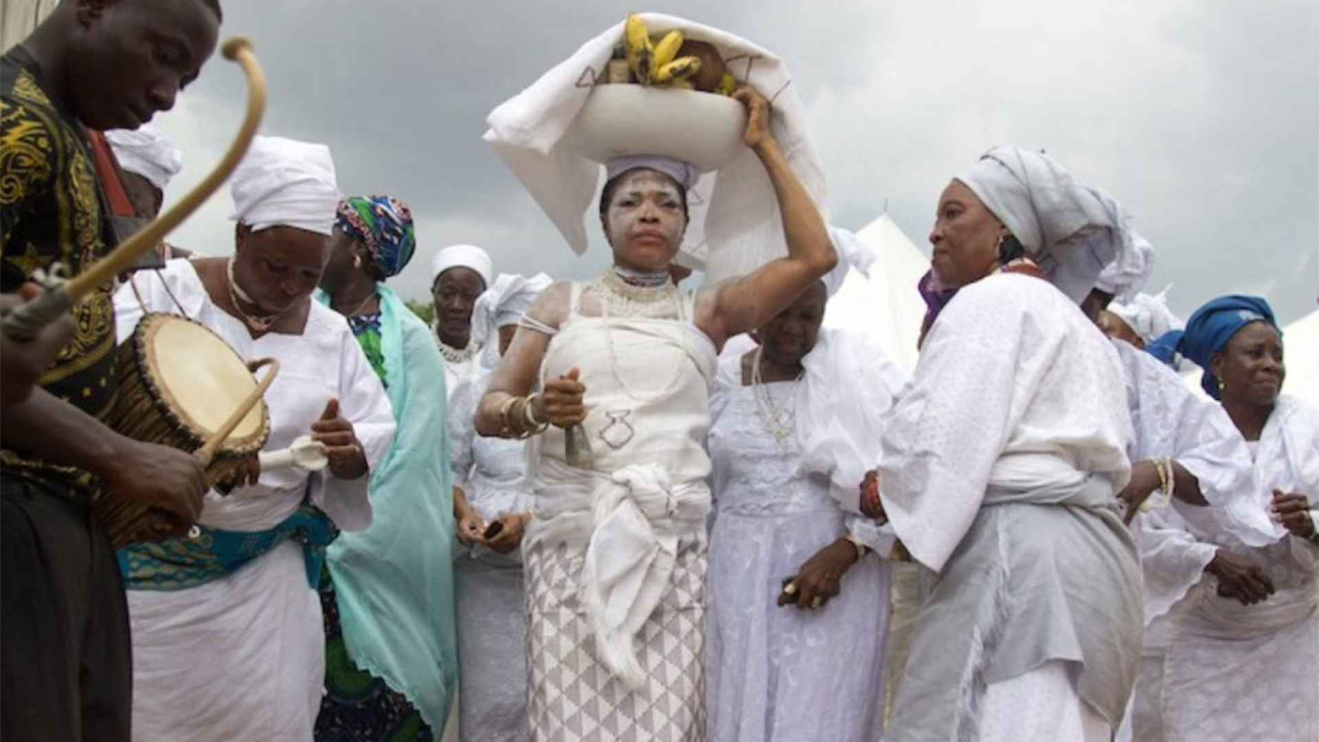 Yoruba traditional religion practitioners gathering to celebrate Isese Day in southwestern Nigeria.
