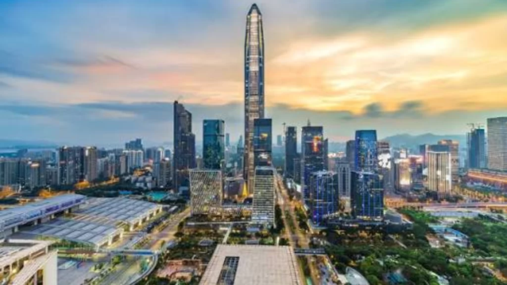 Shenzhen skyline symbolizing China’s rapid urban growth, industrial innovation, and opportunities for global development.