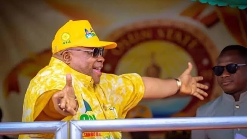 Ademola Adeleke celebrates re-election victory after securing a second term as Osun State governor.