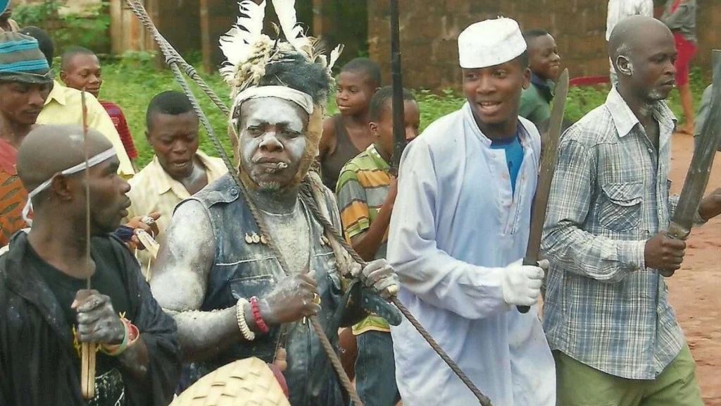 Celebrants performing traditional cultural dances during the Iwaji New Yam Festival in Delta State.