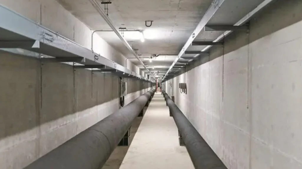 An underground comprehensive utility tunnel at Apollo Future Industry City in Shenzhen, Guangdong.