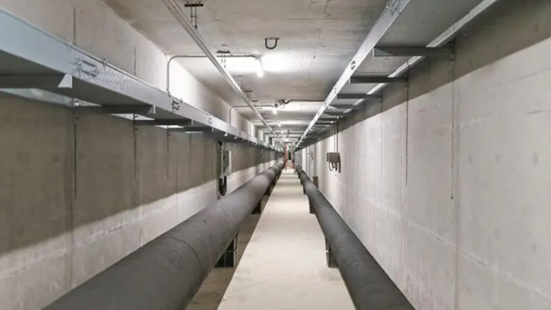 An underground comprehensive utility tunnel at Apollo Future Industry City in Shenzhen, Guangdong.